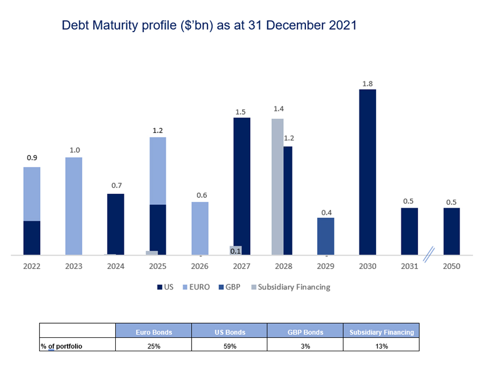 债务-成熟-剖面31 - 12月- 2021